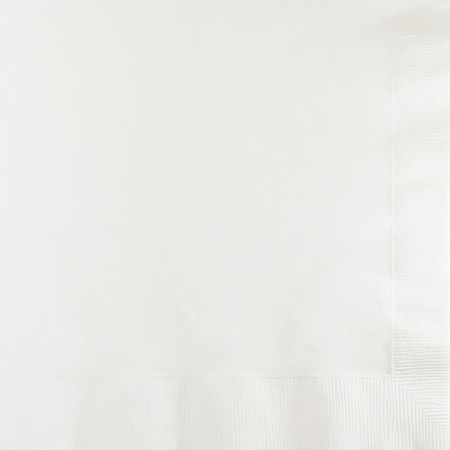 Touch Of Color White Dinner Napkins 3 ply, 8.5"x8", 250PK 59000B